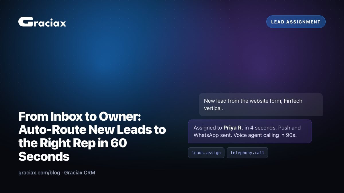 Auto-route new leads to the right rep
